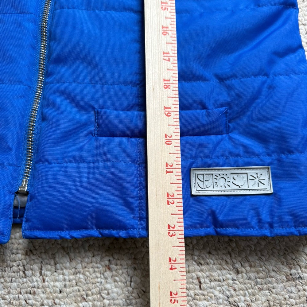 TALBOTS Outerwear Quilted Vest Full Zip Blue Shallow Pockets Size Medium‎ - Picture 7 of 8